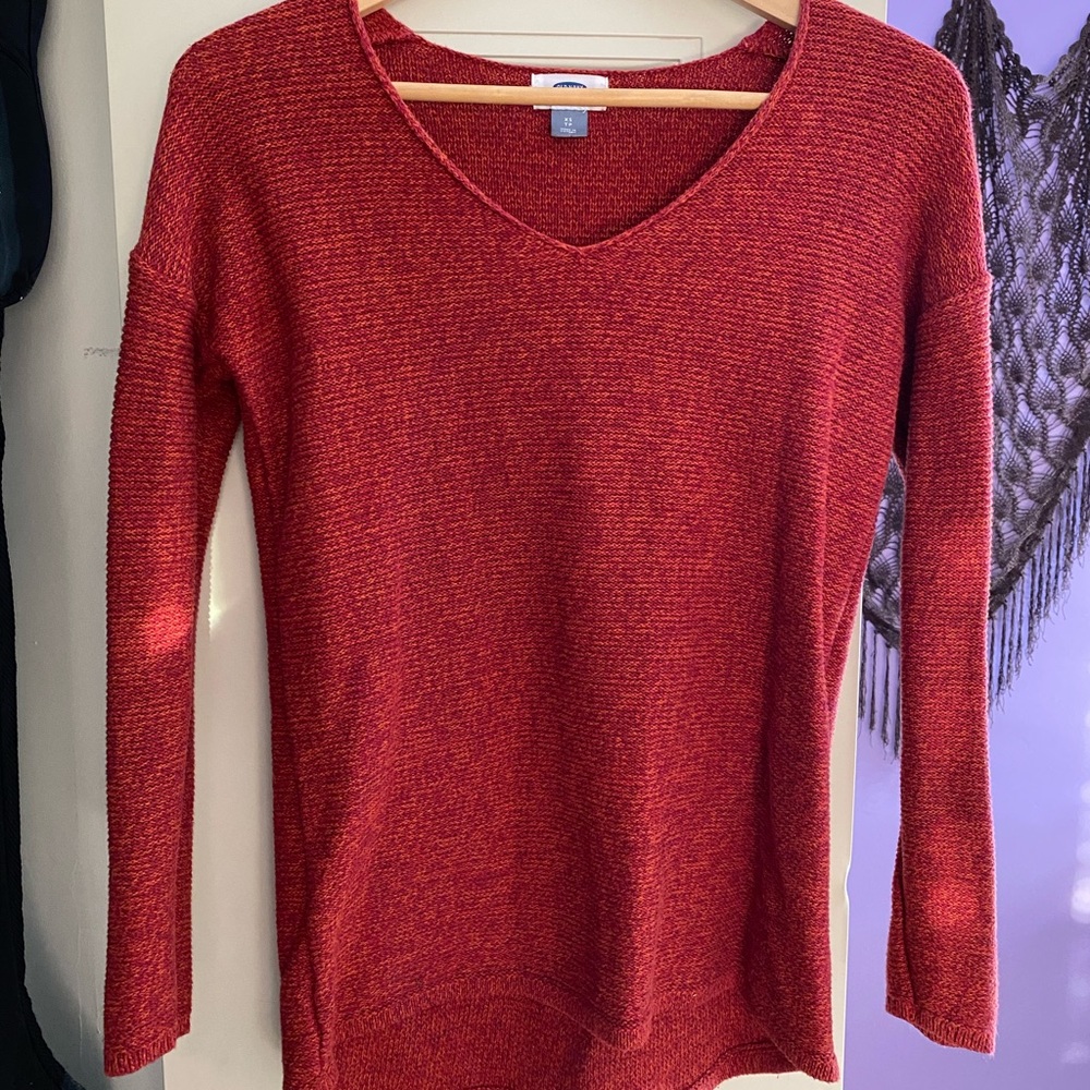 wide v neck sweater